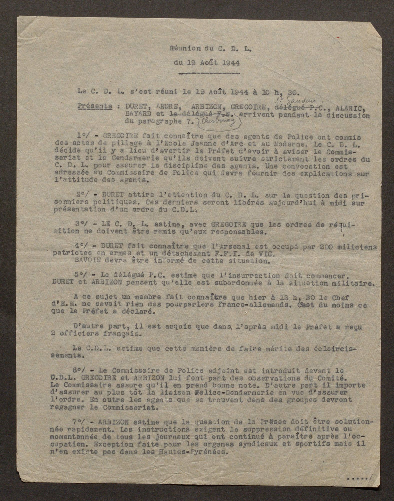 Libération de Tarbes, 18-20 août 1944