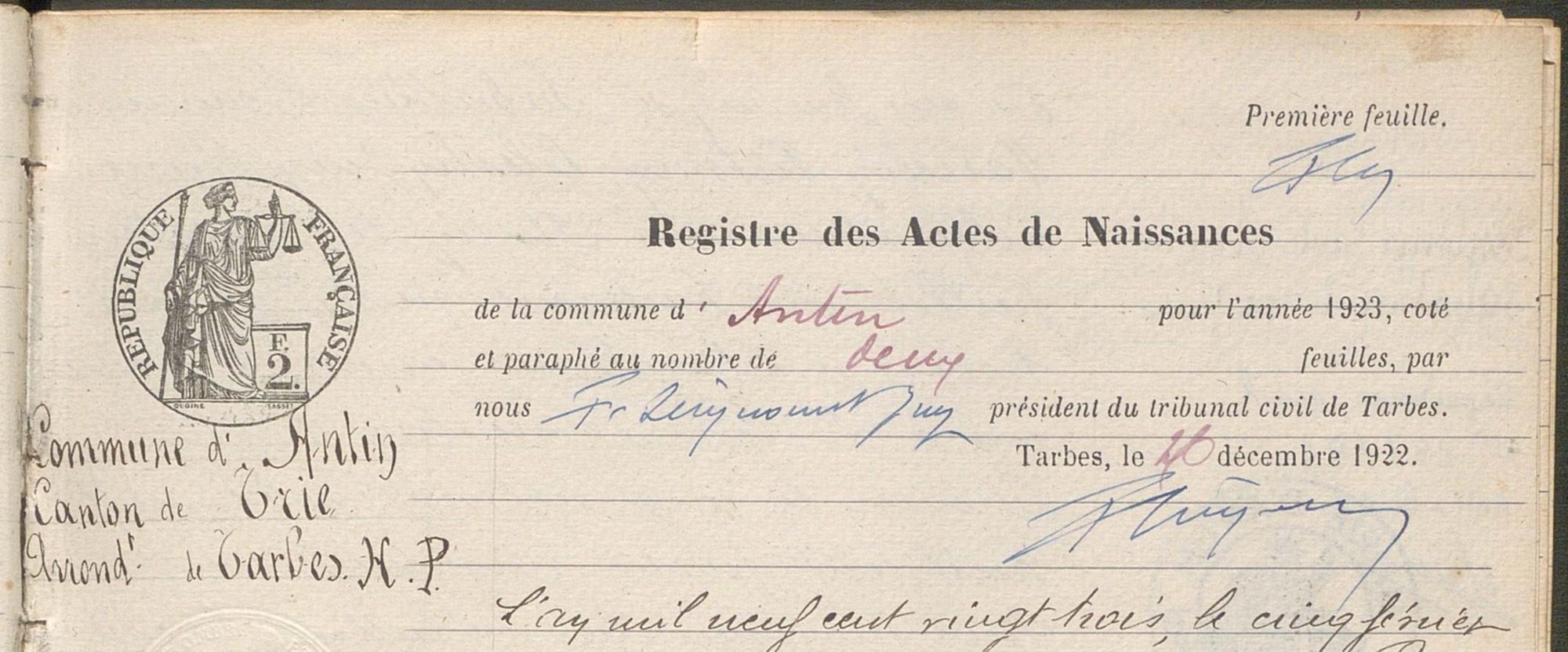 Mise à jour de la diffusion et de l'annotation de l'état civil