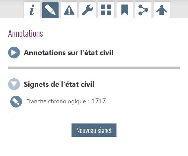 Repérer des tranches chronologiques à l'aide des signets