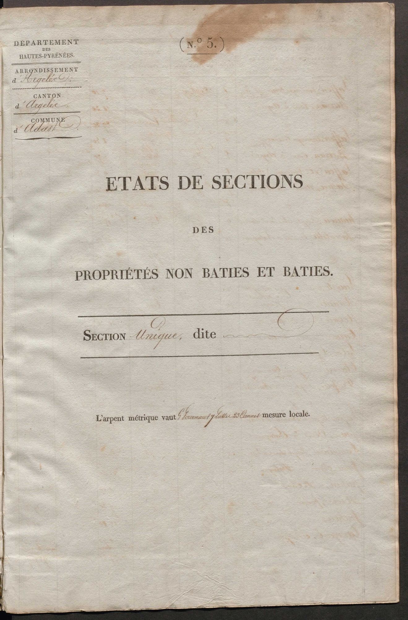 Mise en ligne progressive des matrices du cadastre napoléonien