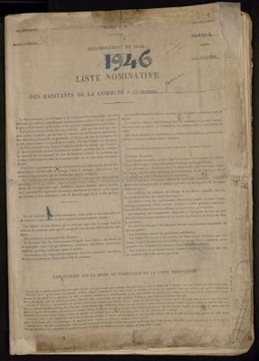 Liste nominative de recensement de population de Vic-en-Bigorre (1946), 460 E DEPOT 1150.