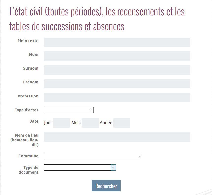 Formulaire de recherche