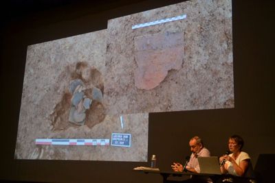 Présentation du résultat des fouilles près de l'aéroport, sur la commune d'Azereix par François Giustiniani et Anne Berdoy 