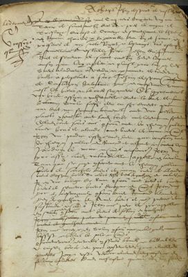 Minute de Me Bernyn, notaire à Vielle-Louron (1561) ADHP, 3 E 112 / 1