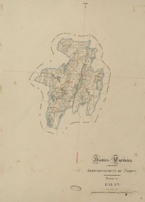 Canton de Galan tiré de l'atlas cantonal, 1840, 3 P 23