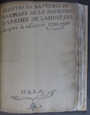 Registre paroissial d'Arrens (1764-1792), 32 E DEPOT 8