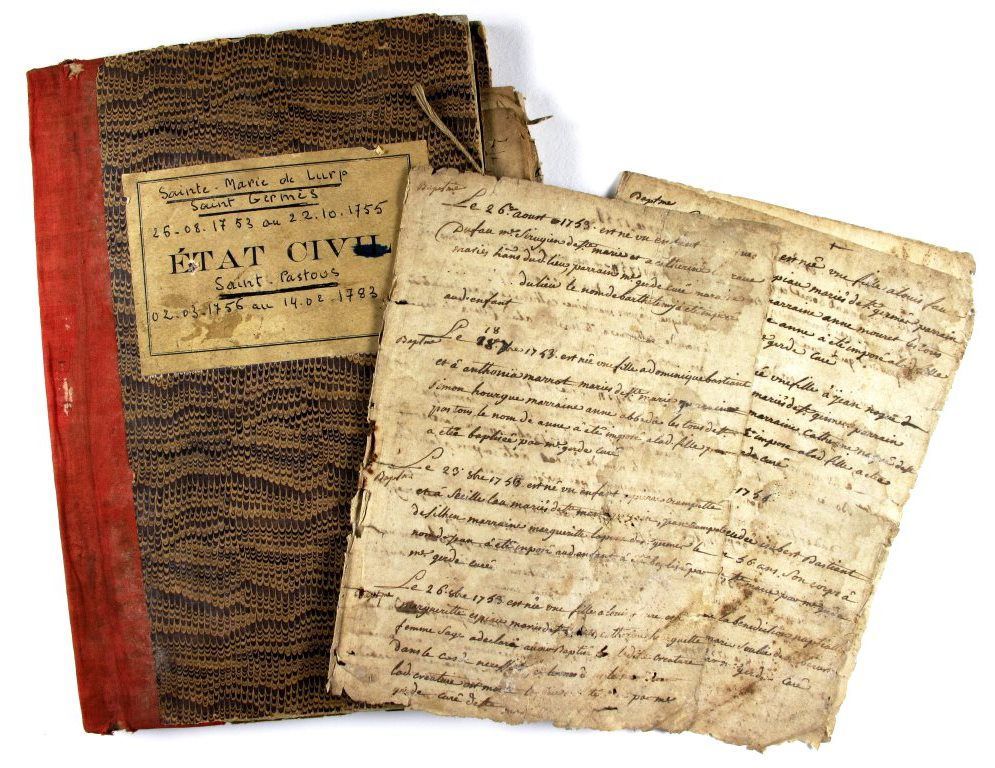 Cahiers paroissiaux de Saint-Pastous, 395 E DEPOT.