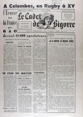 Le Cadet de Bigorre (1957), hebdomadaire départemental d'informations générales, 1 JB 30.